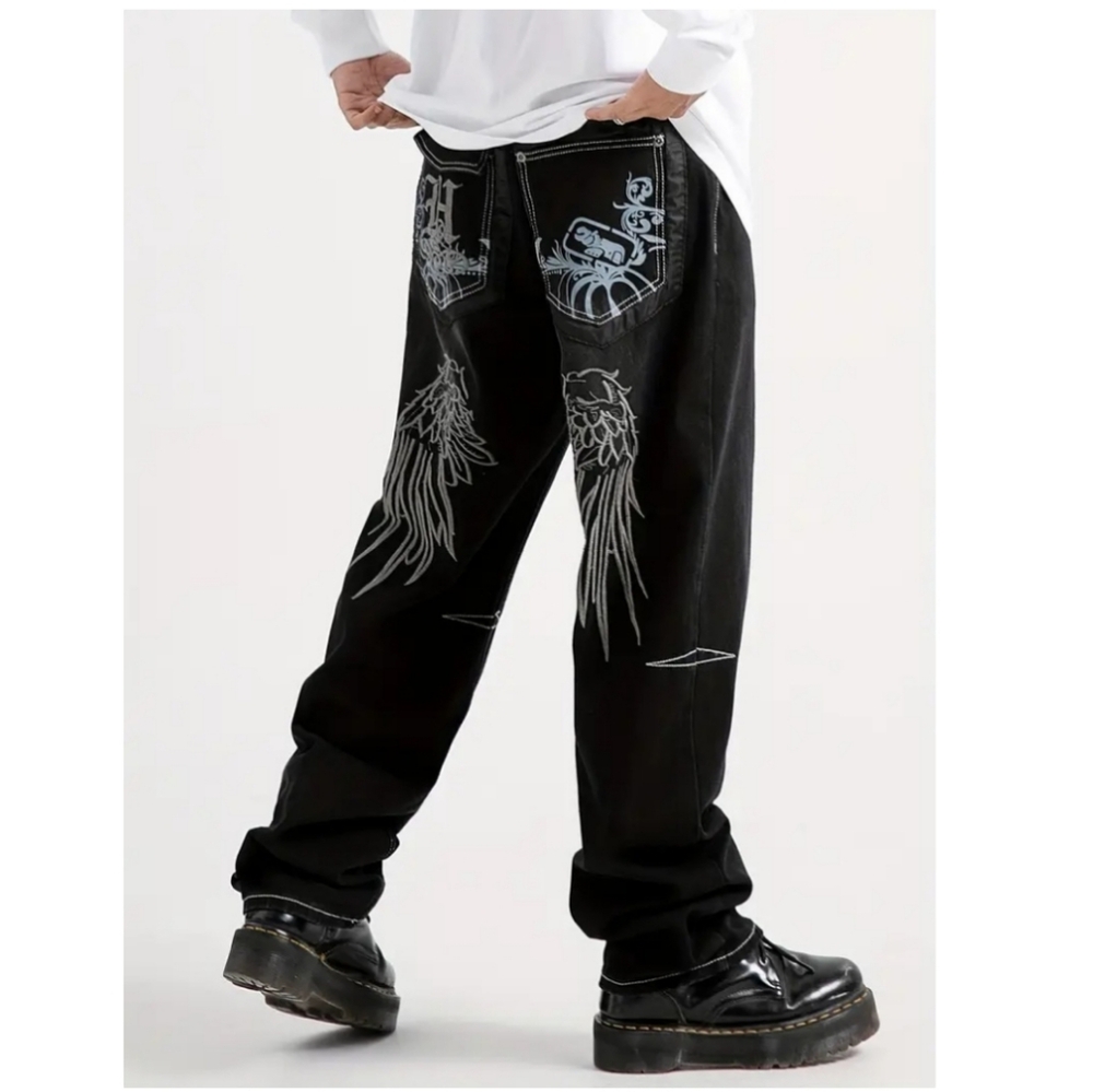 Retro Goth Streetwear Jeans